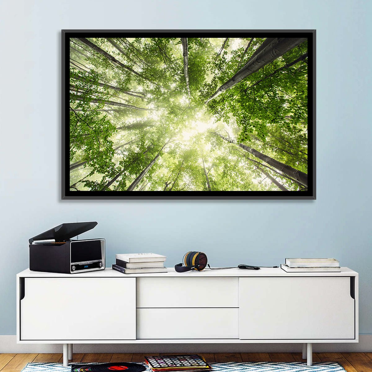 Misty Spring Forest Wall Art