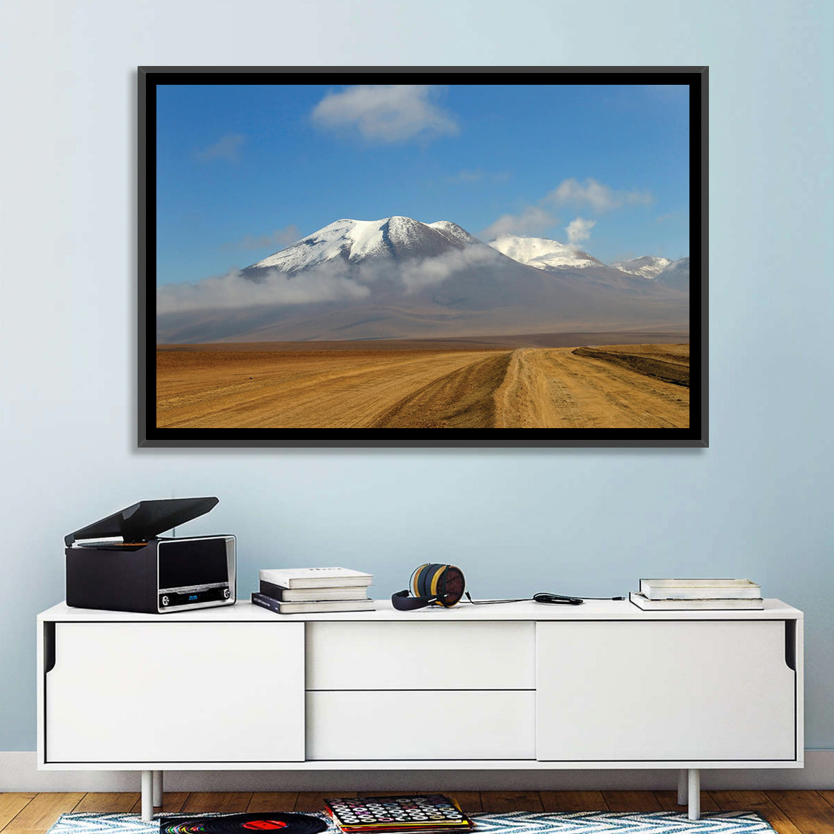Road to Atacama Peaks Wall Art in a room, landscape