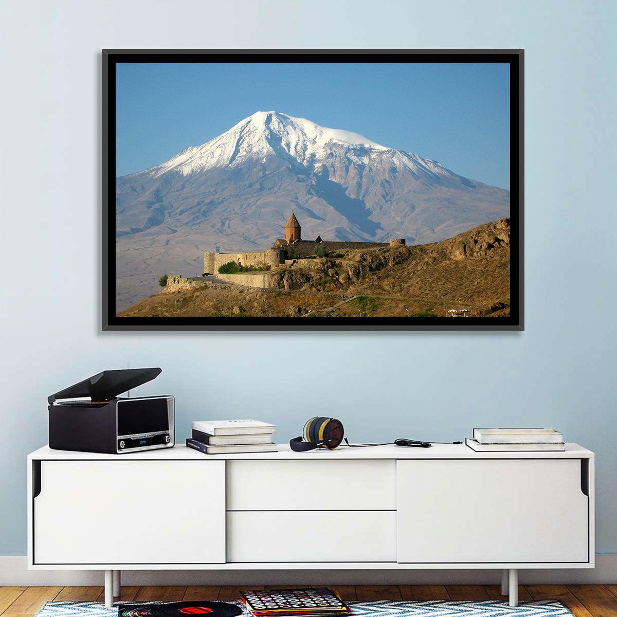 Khor Virap Monastery with Mount Ararat Wall Art in a room, landscape