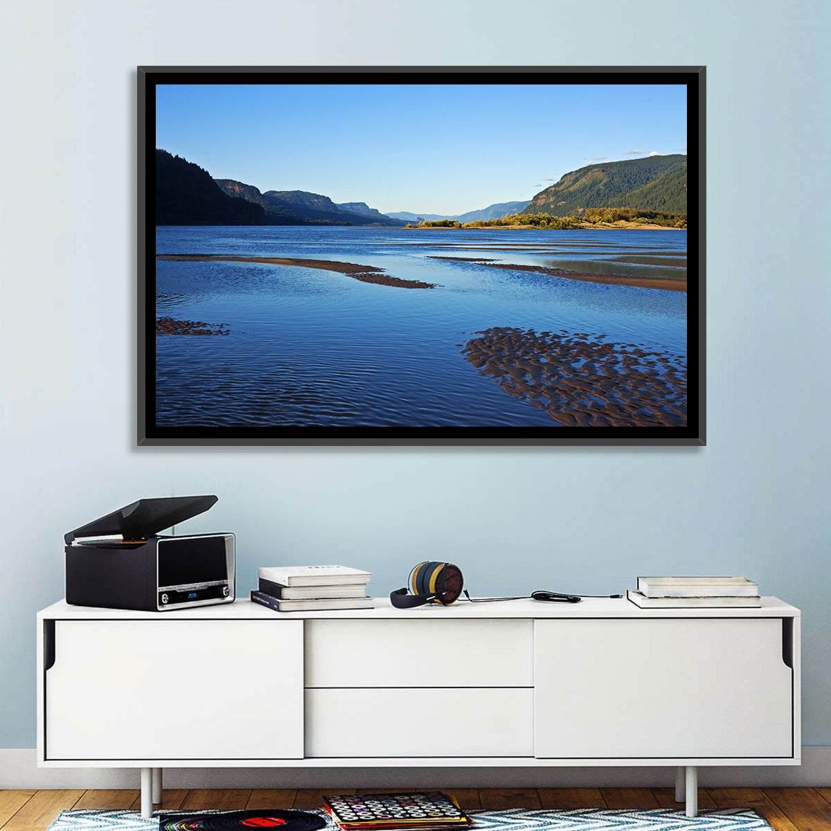 River Gorge Landscape Wall Art in a room, landscape