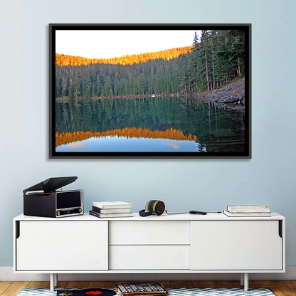 Golden Hour Lake Reflection Wall Art