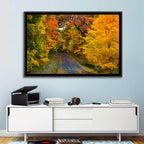 Autumn Road Through Wisconsin Park Wall Art