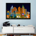 Las Vegas Big Apple Coaster at Night Wall Art
