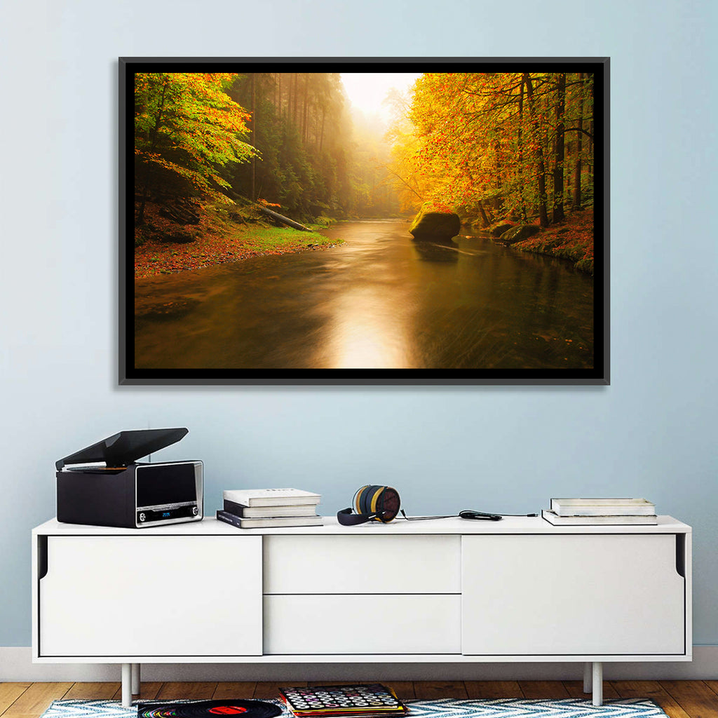 Misty Mountain River Wall Art