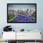 Shanghai Dusk Interchange Cityscape Wall Art