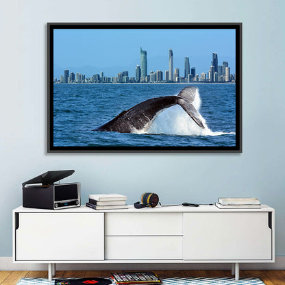 Gold Coast Whale and Skyline Wall Art