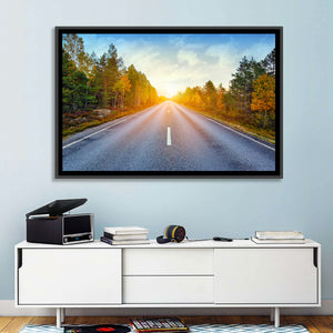 Autumn Forest Road Wall Art