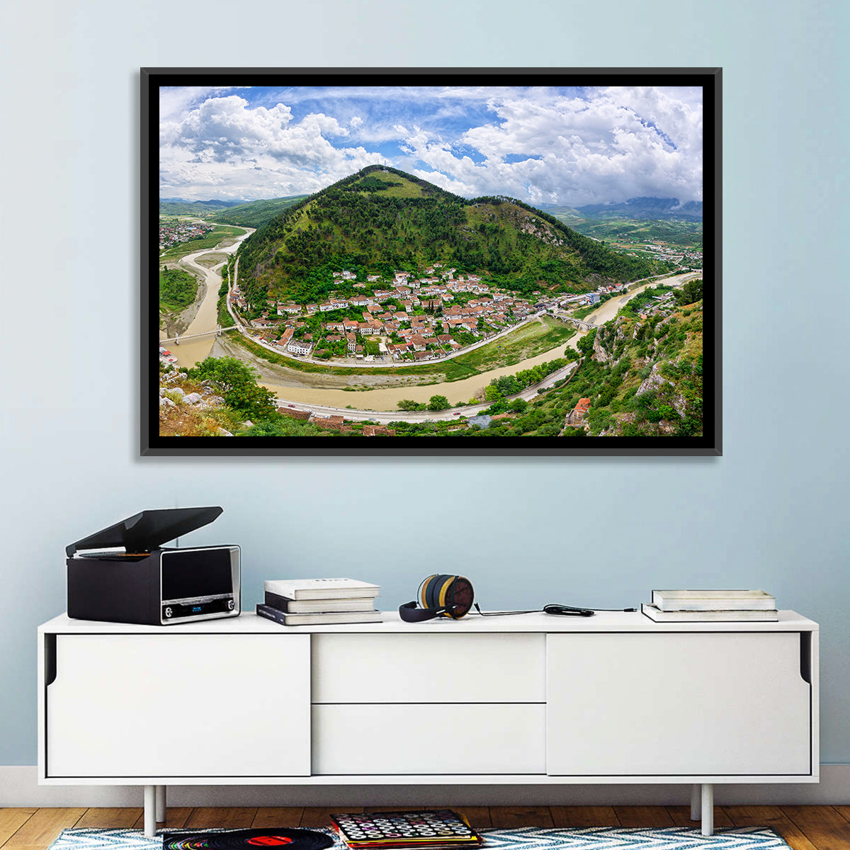 Berat Osum River View Wall Art