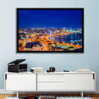 Baku Night Skyline Wall Art