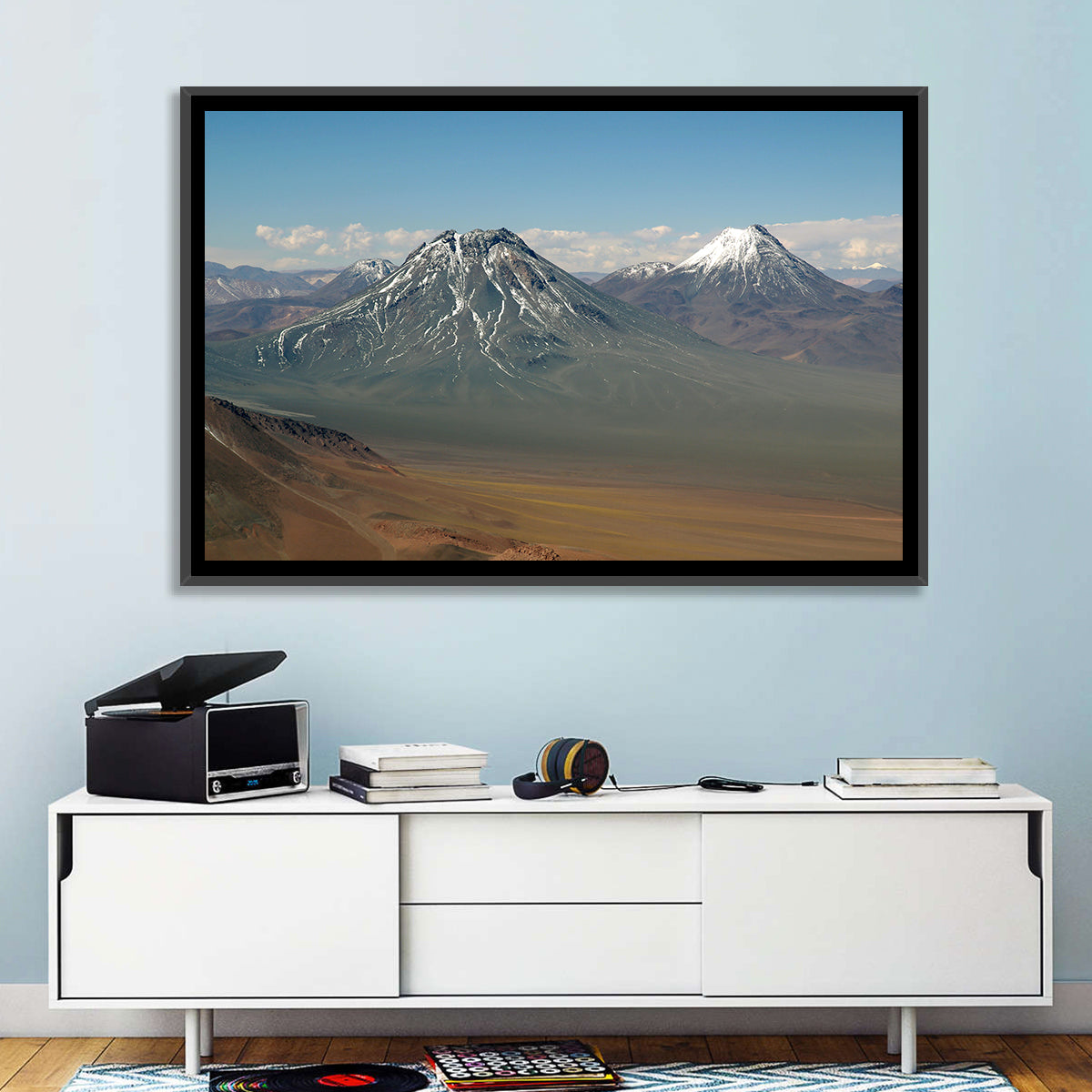 Licancabur and Juriques Peaks Wall Art in a room, landscape