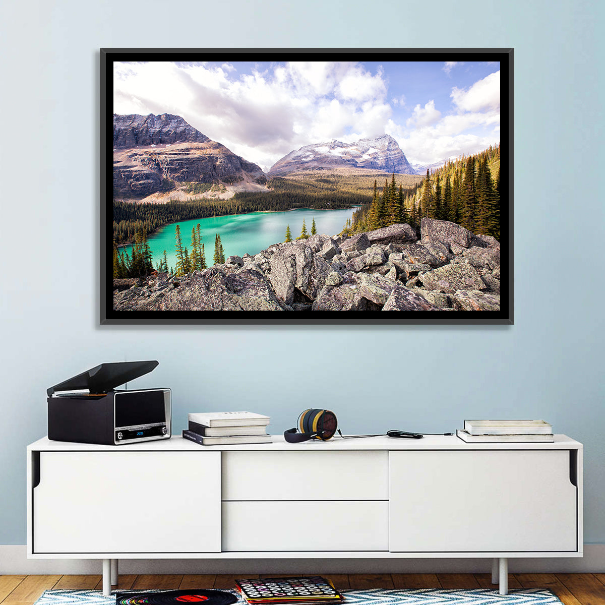 Lake Ohara Rocky Shore Wall Art