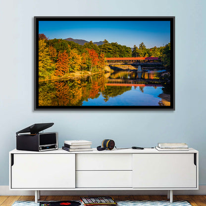 Albany Covered Bridge on Saco River Wall Art