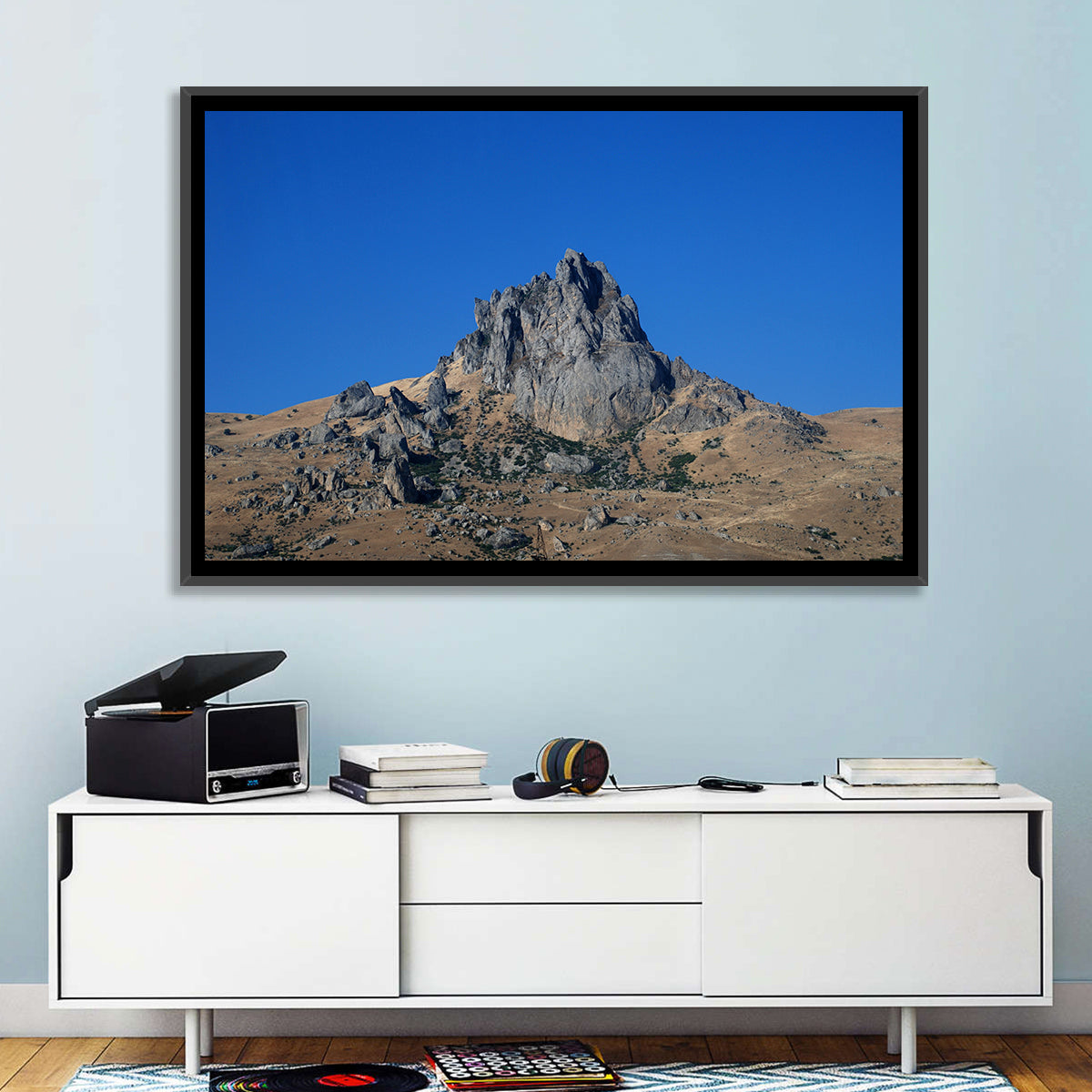 Besh Barmag Mountain Peak Wall Art in a room, landscape