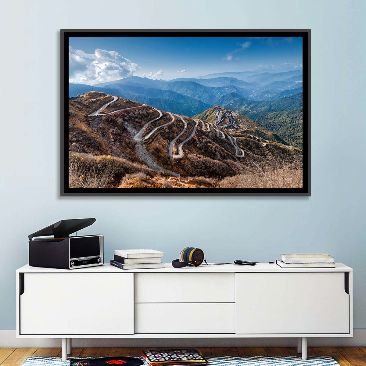 Zuluk Zig-zag Road, Sikkim Wall Art in a room, landscape