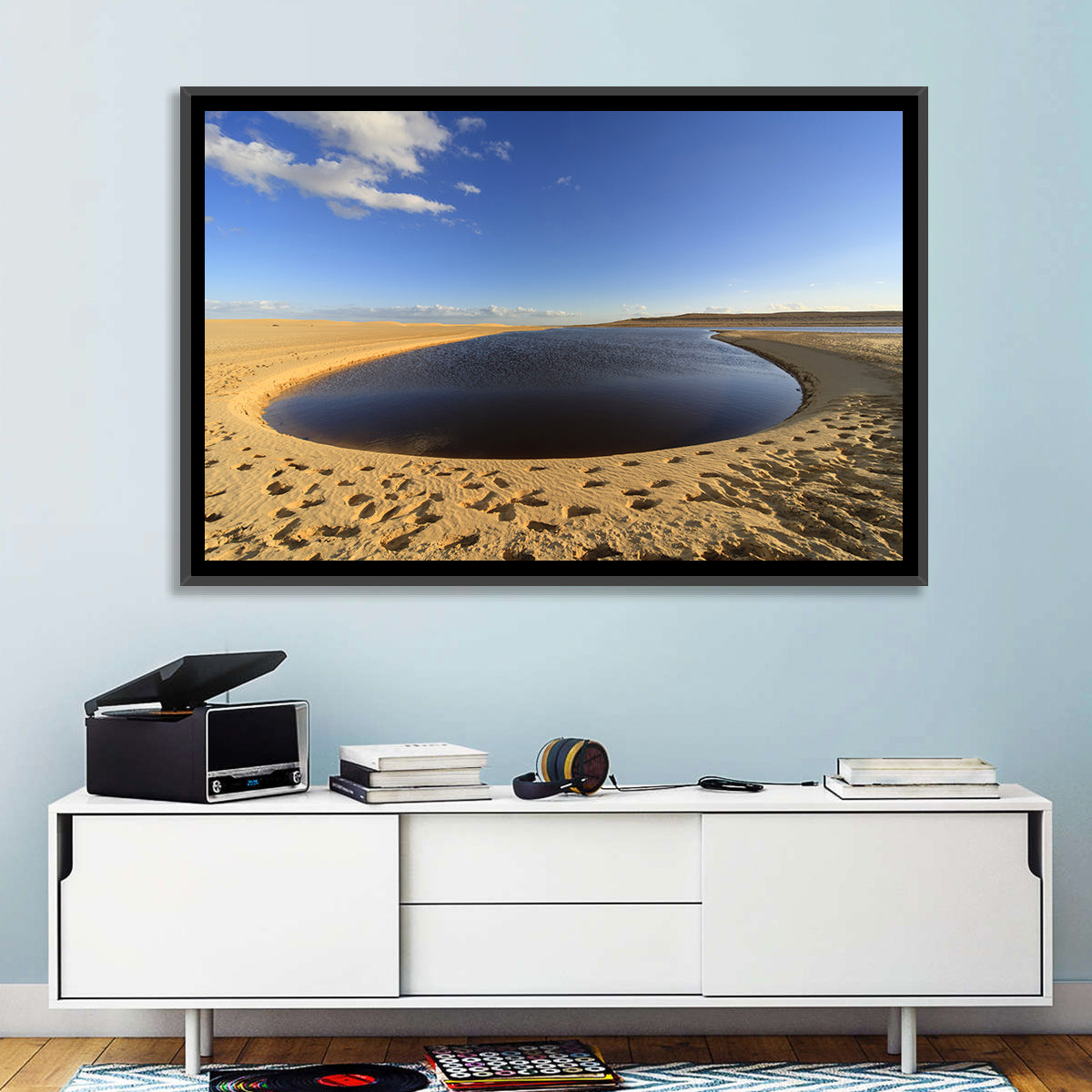Fayoum Lake Footprints Wall Art