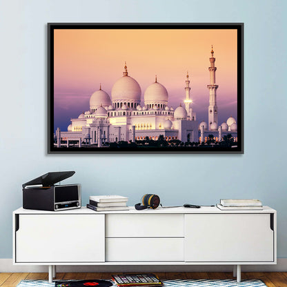 Sheikh Zayed Grand Mosque at Dusk Wall Art