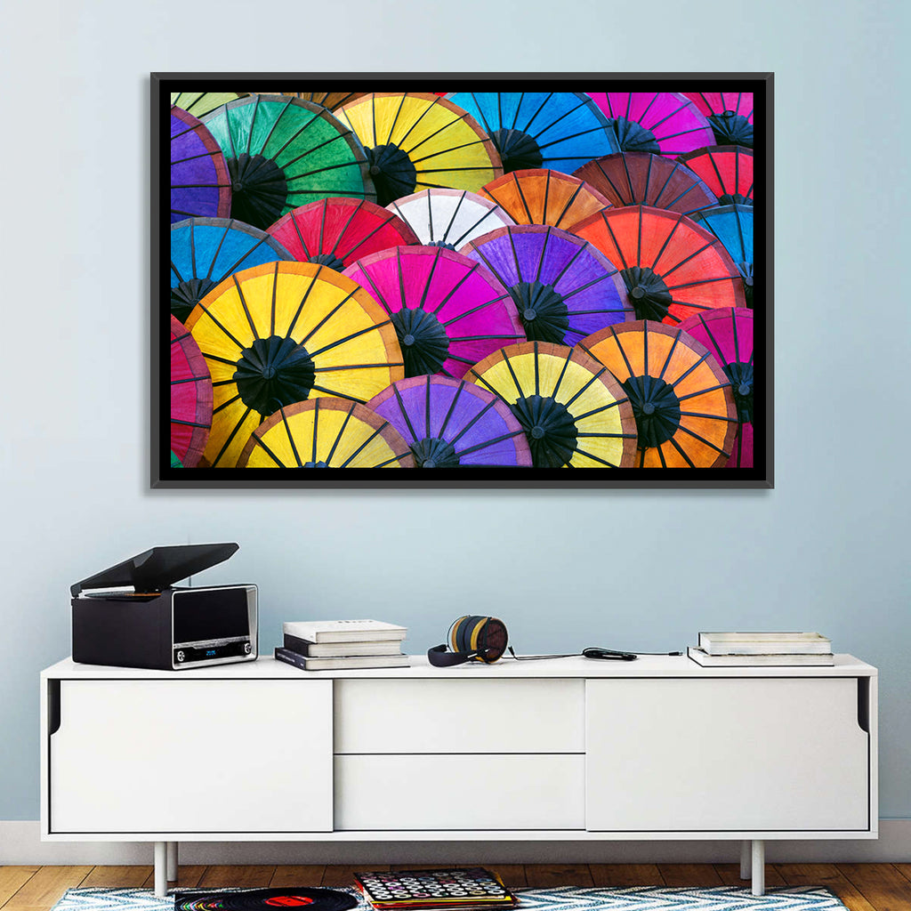 Vibrant Market Parasols Wall Art