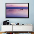 Lavender Lake Ohrid Sunset Wall Art