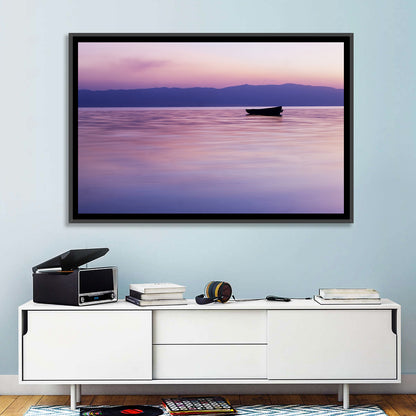 Lavender Lake Ohrid Sunset Wall Art