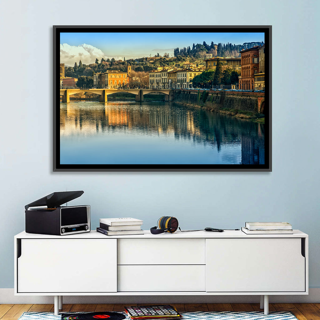 Golden Hour Florence Over the Arno River Wall Art