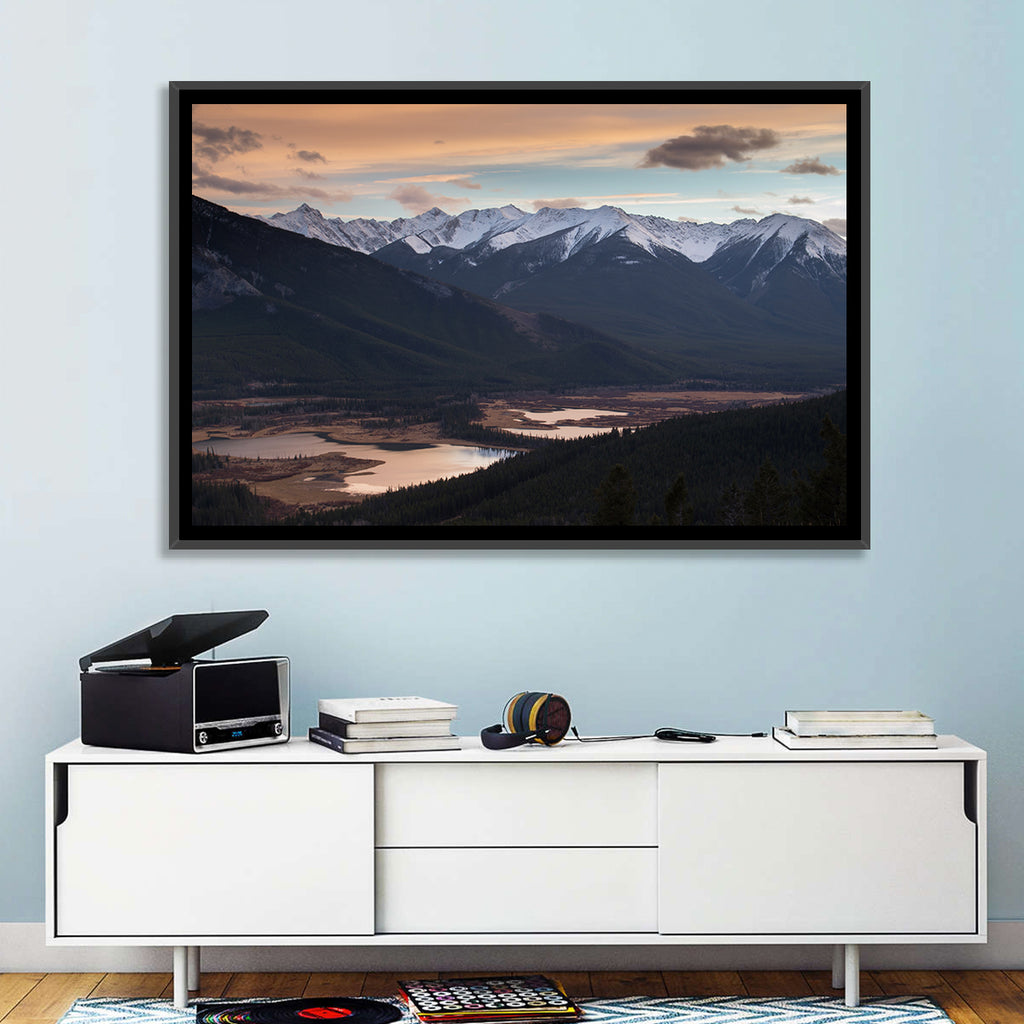 Banff Mountain Lake at Dusk Wall Art
