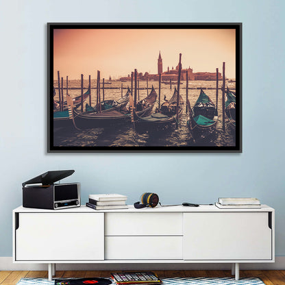 Venetian Gondolas at Dusk Wall Art