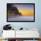 Winter Fog at Sunset Wall Art