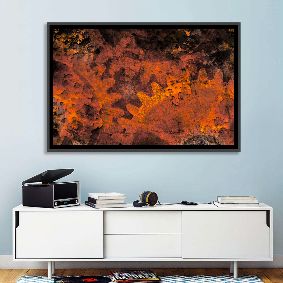 Weathered Gears Study Wall Art