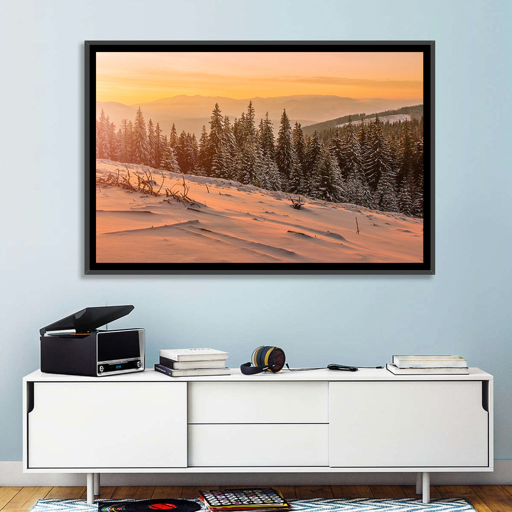 Hoverla Snowfield at Sunset Wall Art
