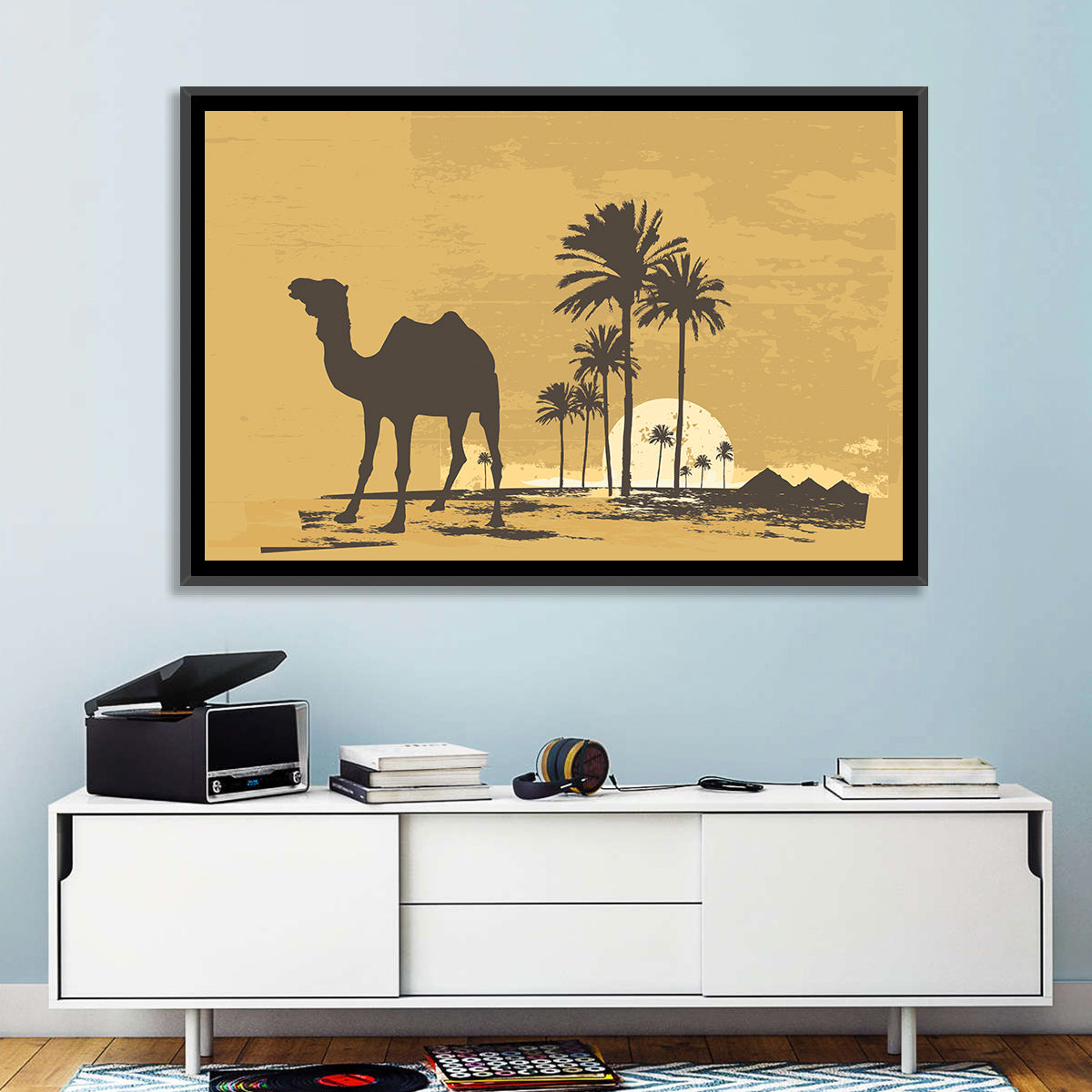 Giza Camel Silhouette Wall Art