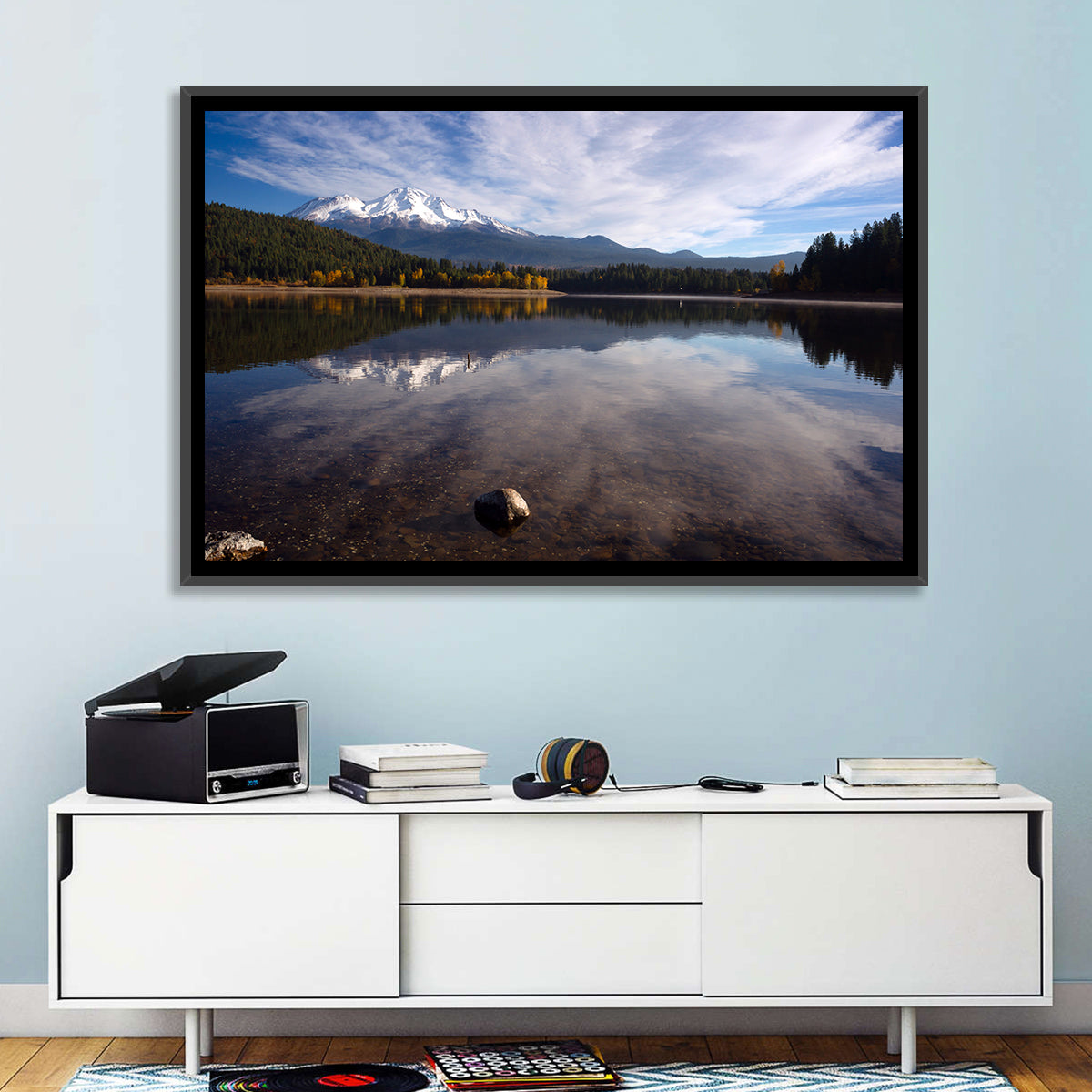 Mount Shasta Reflection at Lake Siskiyou Wall Art