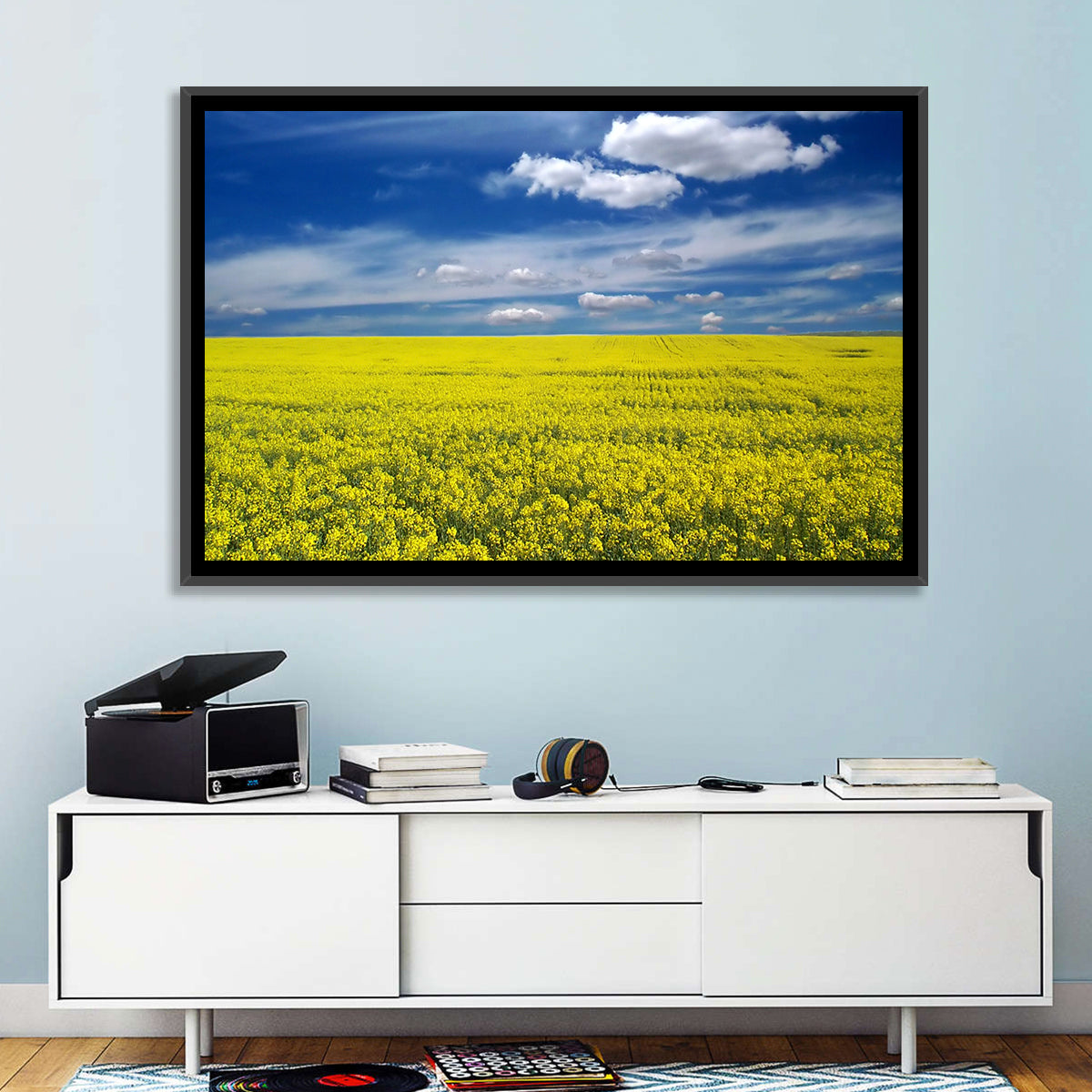 Sunlit Canola Field Wall Art