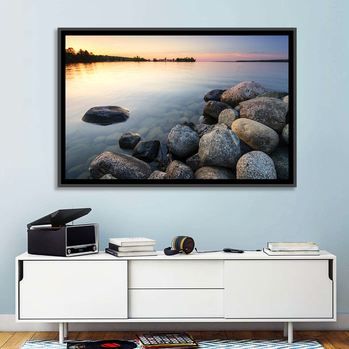 Minnesota Lakeshore Sunset Wall Art