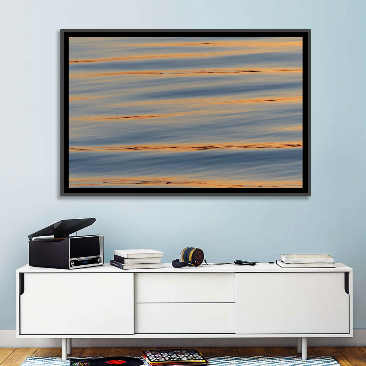 Sunset Ripples Abstract Wall Art