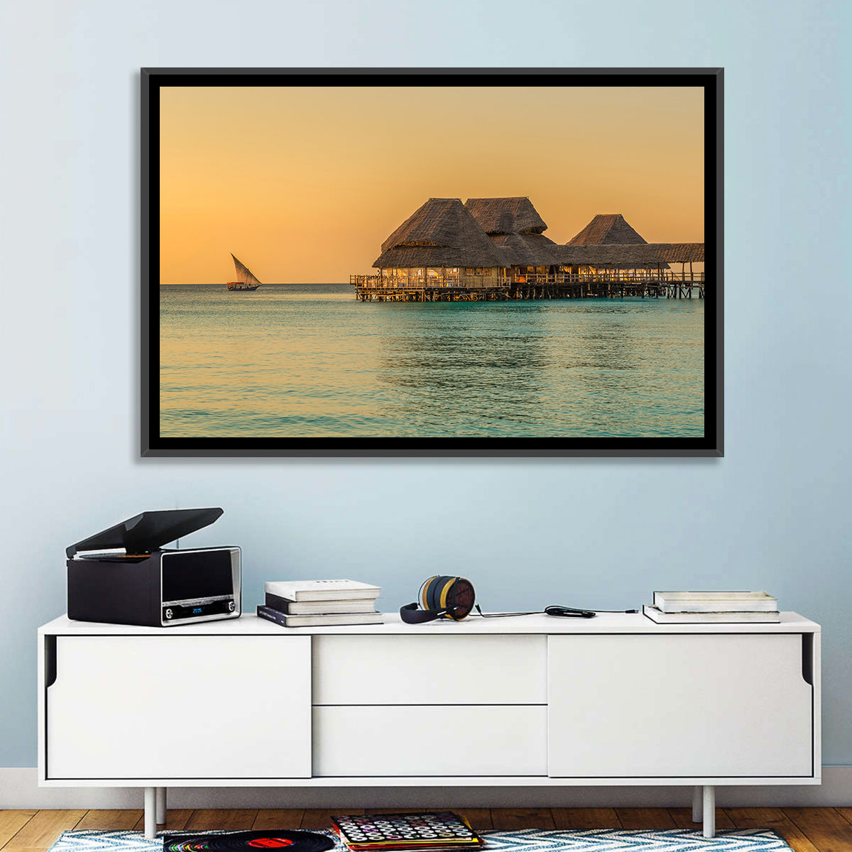 The Rock Restaurant Sunset Wall Art