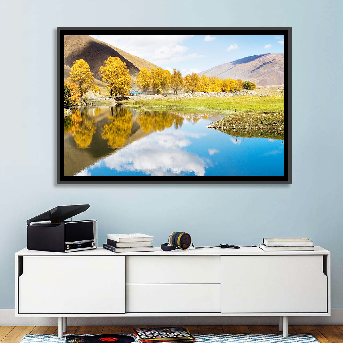Chanxi Autumn Reflection Road Wall Art