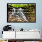 Mossy Ledge Waterfall Wall Art