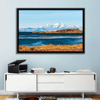 Lake Titicaca Blue and Gold Wall Art