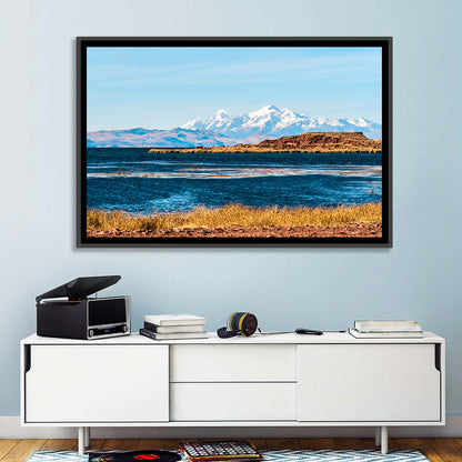 Lake Titicaca Blue and Gold Wall Art
