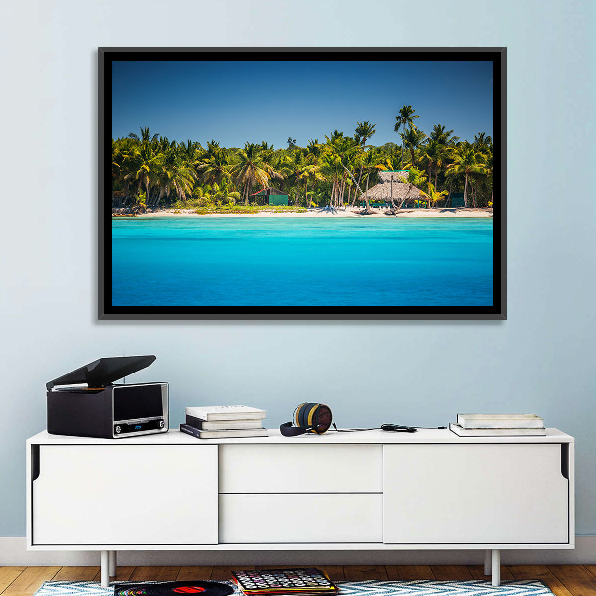 Punta Cana Beach Wall Art in a room, landscape