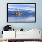 Misty Wanaka Island Reflection Wall Art