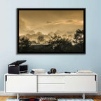 Bronze Morning Mist Over Hills Wall Art