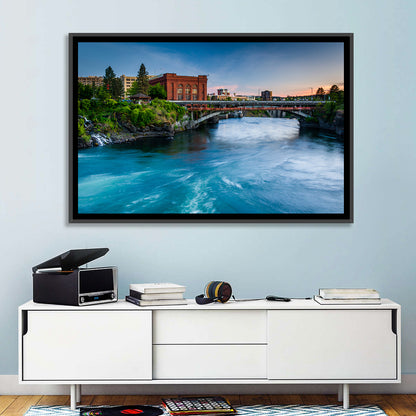 Spokane River at Twilight Wall Art