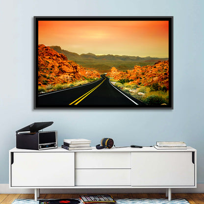 Valley of Fire Ii Road at Sunset Wall Art