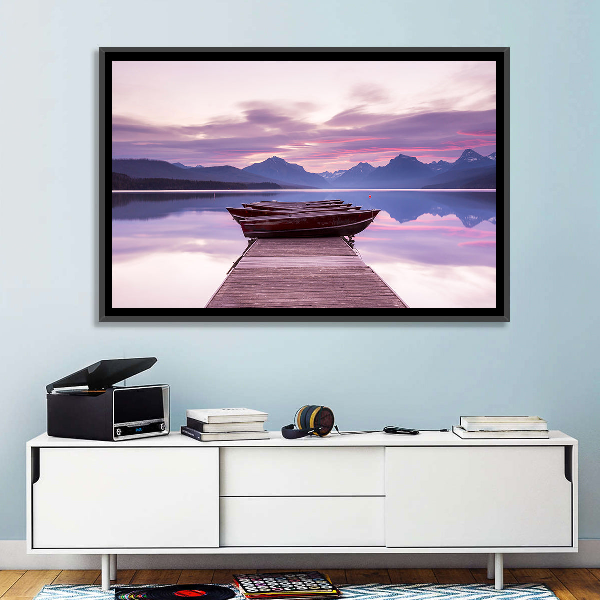 Lake Mcdonald Sunset Dock Wall Art