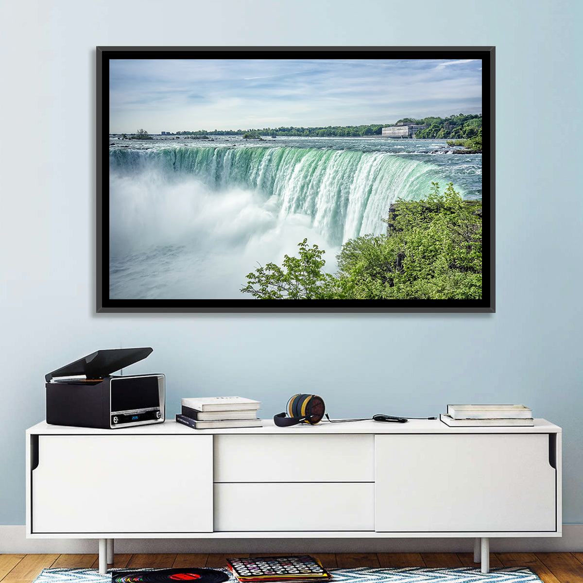 Horseshoe Falls Vista Wall Art in a room, landscape