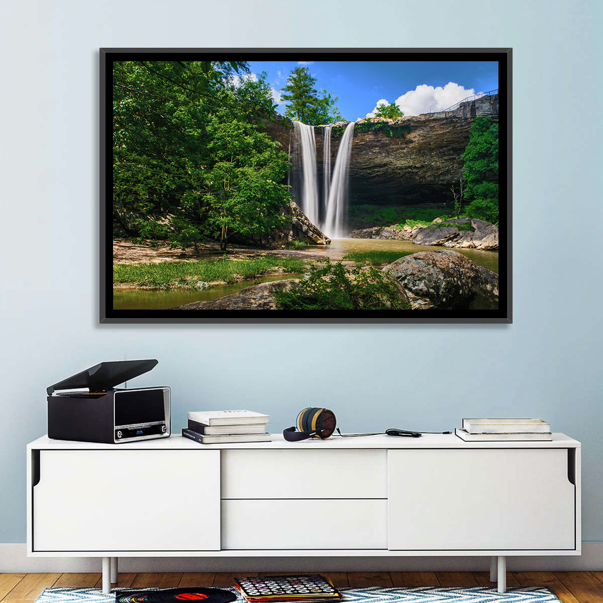 Noccalula Falls Waterfall in Daylight Wall Art