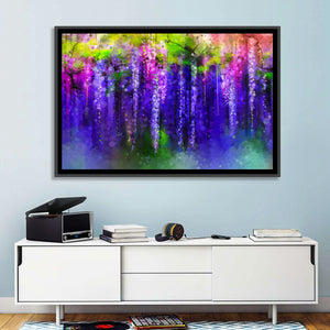 Abstract Wisteria Floral Wall Art