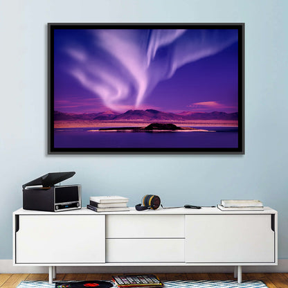 Northern Lights Over Island Wall Art