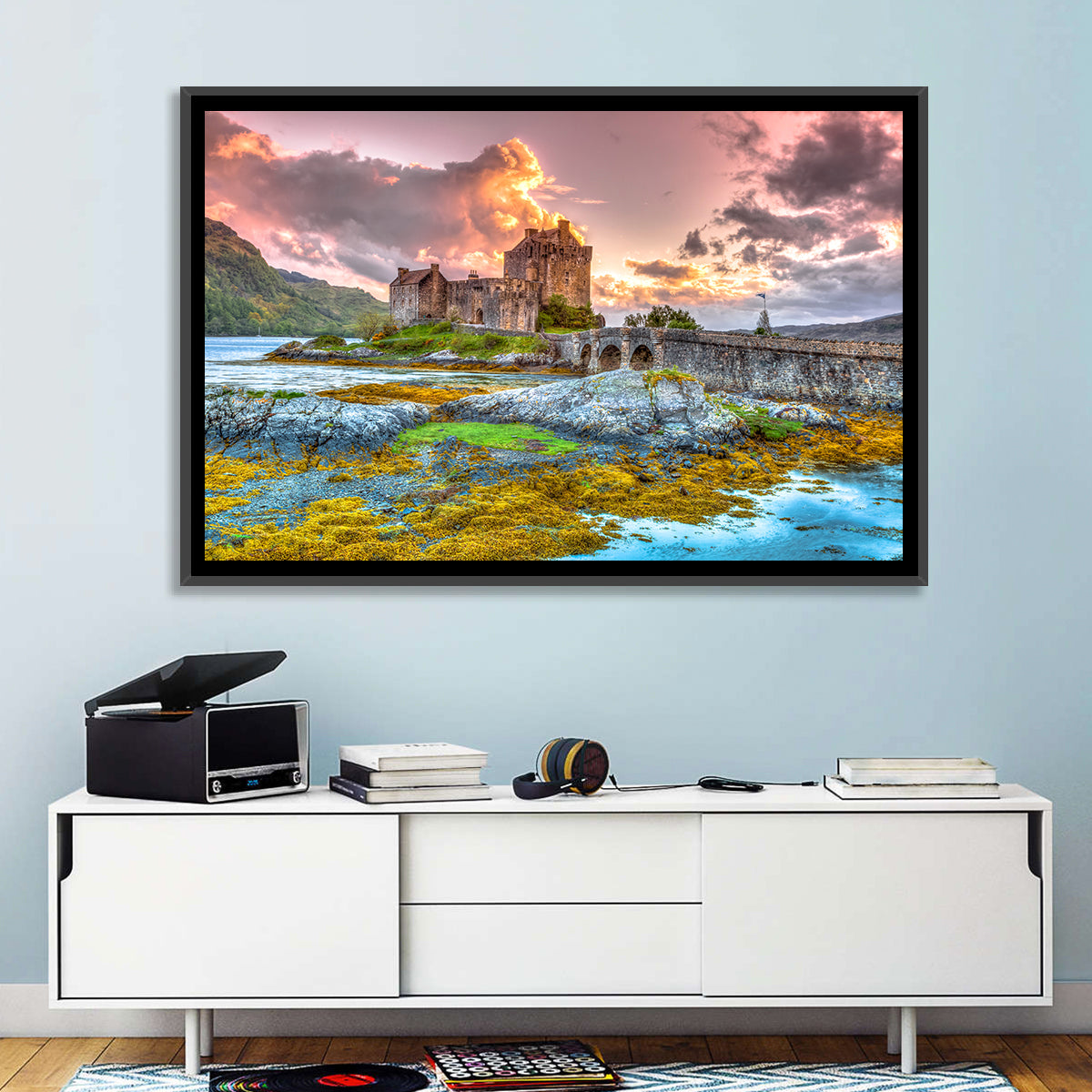 Eilean Donan Castle at Sunset Wall Art